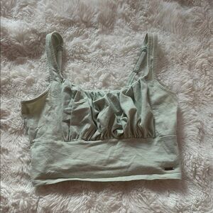 Hollister Green Ruched Tank Top